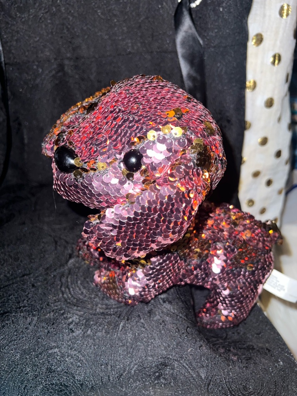 Sequin Puppy Plush - Pink Multi